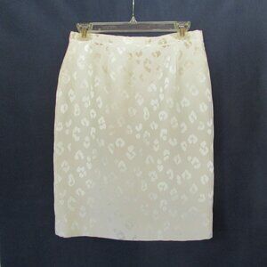 Stephane Rolland skirt Size 42 Small ivory lined silk blend knee length